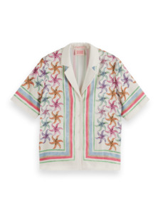 Maison Scotch - Bandana Print SS Shirt - Soft Ice