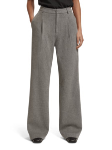 Maison Scotch - Rose High Rise Wide Leg Trousers - Charcoal Melange