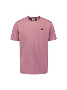 No Excess - Striped Melange Tee - Dark Wine