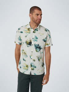 No Excess: No Excess - Watermark Print SS Shirt - Lime