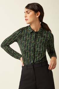 King Louie - Blouse Brina - Botanical Green