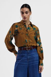 Dixie - Floral Print Shirt - Ocra