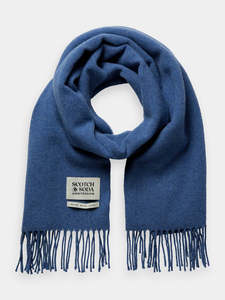 Scotch & Soda - Unisex Virgin Wool Scarf - Dusty Blue
