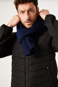 Garcia - Ribbed Knit Scarf - Dark Moon