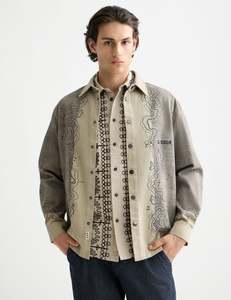 Scotch & Soda - Placement Graphic Overshirt - Plaza Taupe