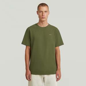 G Star Raw: G-Star Raw - Waffle True Regular Tee - Four Leaf Clover