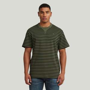 G-Star Raw - Nifous Stripe R Tee - Four Leaf Clover/Dark Black Stripe