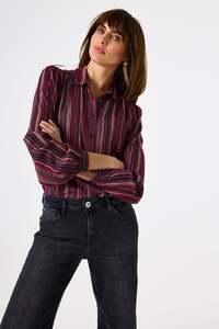 Garcia: Garcia - Retro Metallic LS Shirt - Scarlet Oak