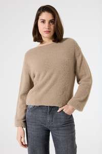 Garcia: Garcia - Fluffy Knit Pullover - Taupe