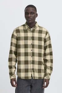 Blend - Bhbuster Check LS Shirt - Forest Night