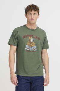 Blend: Blend - Bhirving Graphic Tee - Thyme
