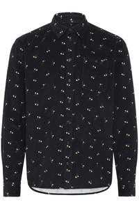 Blend - Bharron Cord LS Shirt - Black Beauty