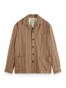 Scotch & Soda - Striped Workwear Overshirt - Multi Colour Stripe