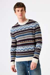 Garcia - Jacquard Knit Pullover - Dark Grape