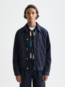 Scotch Soda: Scotch & Soda - Trucker Western Jacket - Blue Velvet