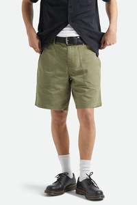 Brixton - Surplus Vintage Wash Herringbone Short - Washed Olive Green