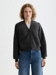Maison Scotch - Essential Fuzzy Cardigan - Charcoal Melange