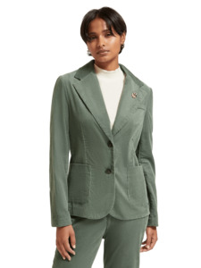 Maison Scotch - Single-Breasted Corduroy Blazer - Sea Weed