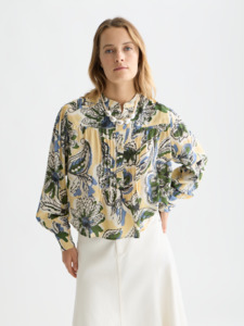 Maison Scotch - Pintuck Blouse - Lucky Bandana Multi