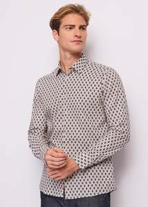 Shirts: Gaudi - Regular Fit Printed LS Shirt - Diamond Multi