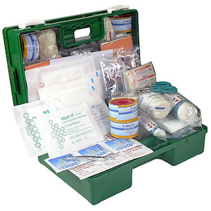 Products: Help-it Industrial 1-25 in Green Wall Mountable Box (FAK016PB)