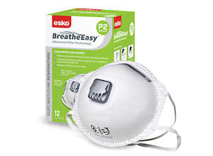 Safety Equipment: Esko - P2 Respirator with Valve, Box 12 masks (Green Box)
