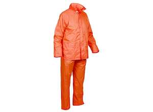 Rainsuit Neon ORANGE Jacket & Pant Set - Size Medium