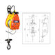 ITM Electric Hoist, Builders Wire Hoist, 500kg, 30M Lift