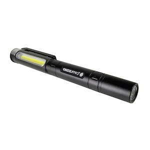 Jobsite Lighting: GrizzlyPRO 330 Lumen LED Rechargeable Pen Light "Pocket Rocket"