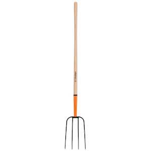 Truper Manure Fork with Long Handle 4-Prong