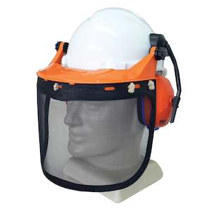 Tuff-Nut Pinlock Hard Hat Forestry Combo - White