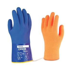Glove 658 Thermo Blue firm textured PVC with removable Thermo Liner Size XL (10)