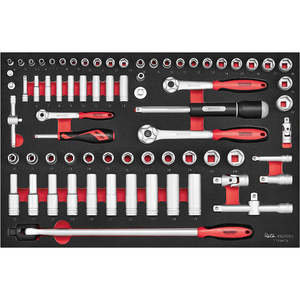 Teng 73pc 1/4in, 3/8in & 1/2in Socket Set FOAM4X4