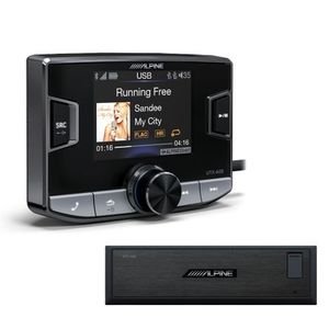 Automotive 1: Alpine Head Unit Add In Display Hi-Res Audio AM/FM Digital Media Receiver with Bluetooth