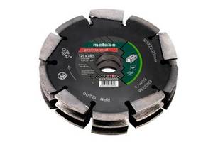 New: Metabo 3 Row, 125mm Universal Professional Up Diamond Cutting Wheel - 22.23mm Bore