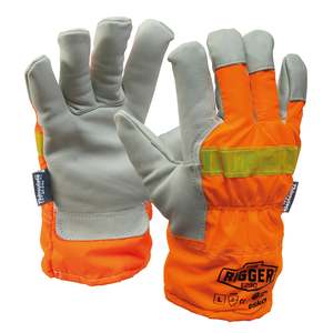 New: Clearance - Esko Rigger Premium Cowhide Reflective Gloves - Size 2XL, Pack of 12