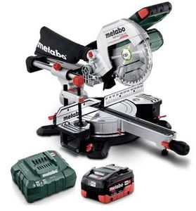 Power Saws: Metabo 18V Brushless 216mm LTX Sliding Compound Mitre Saw Kit
