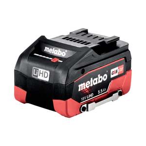 Batteries Chargers: Metabo 18V 5.5Ah LiHD Battery w/ Drop Secure