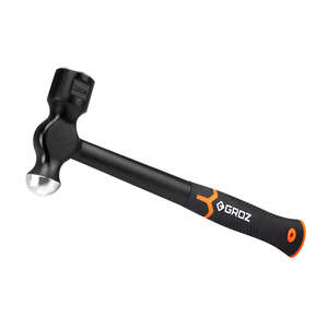 Hammers Bars: Groz Anti Shock Ball Pein Hammer 32oz - Steel Handle 15in