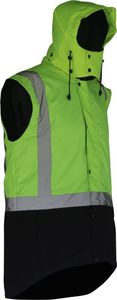 New: Esko Ranger Orange/Brown Hooded D/N Oilskin Sleeveless Vest