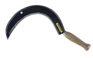 Gardening Tools: Freund Grass Hook - Wood Handle #65978