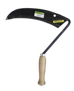 Gardening Tools: Freund Sickle Hook - Wood Handle #65976