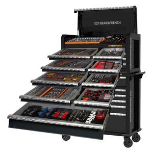 Tool Sets Kits: Gearwrench® 542Pc Combination Tool Kit + 43in. Chest & Trolley
