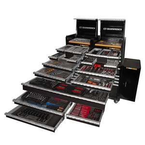 Gearwrench® 657Pc Combination Tool Kit + 2x 28in. Chests + 2x 58in. Trolleys + &hellip;