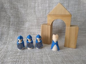 Products: King & Knights Wooden Peg Dolls - Engrain