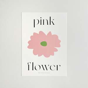 Postcards: A4 Flower Poster - PINK
