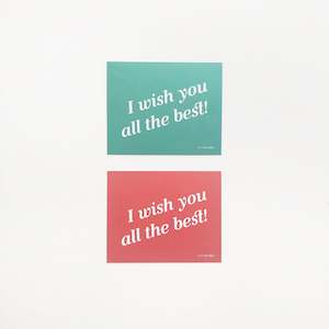 11 11 Sale: "I wish you all the best!" Mini Postcard (ea)