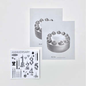 New Arrivals 1: Silver Cake Postcard & Sticker Set