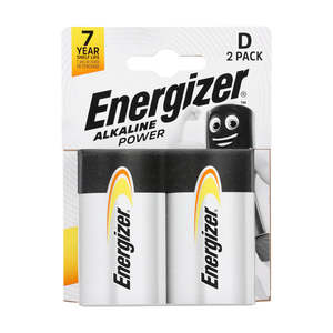 Battery: Energizer Alkaline D Battery - 2pk