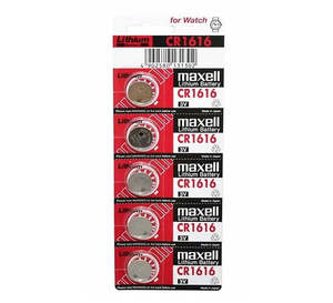 Maxell Lithium Coin Battery CR1616 - Strip of 5